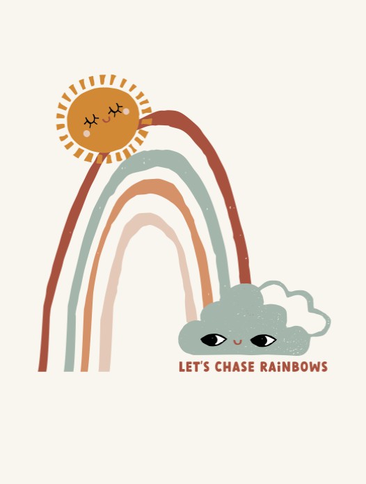 Poster Let's chase rainbows