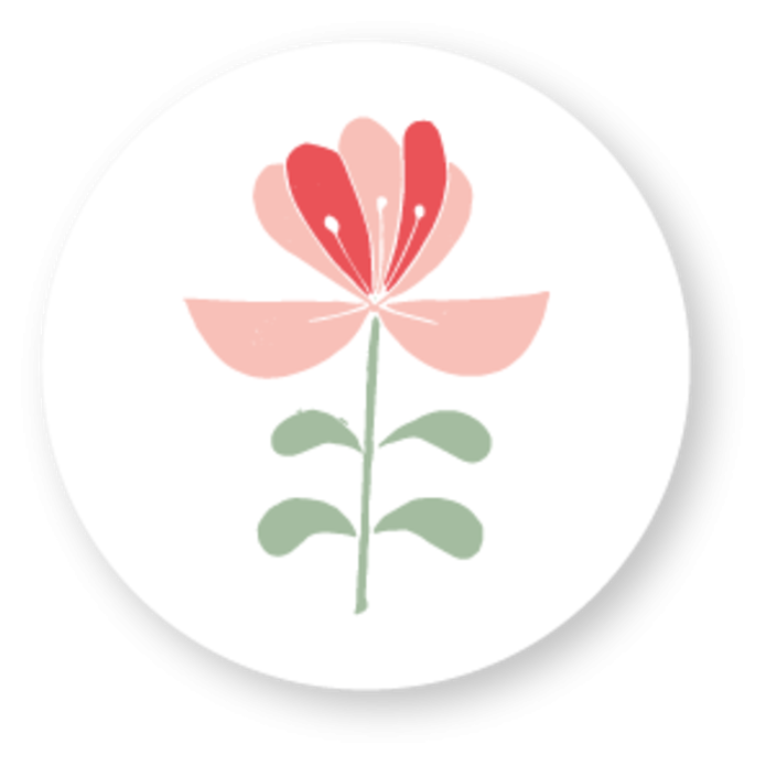 sluitsticker bloem