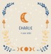 Kaartje maan sterren folk stijl  | Charlie